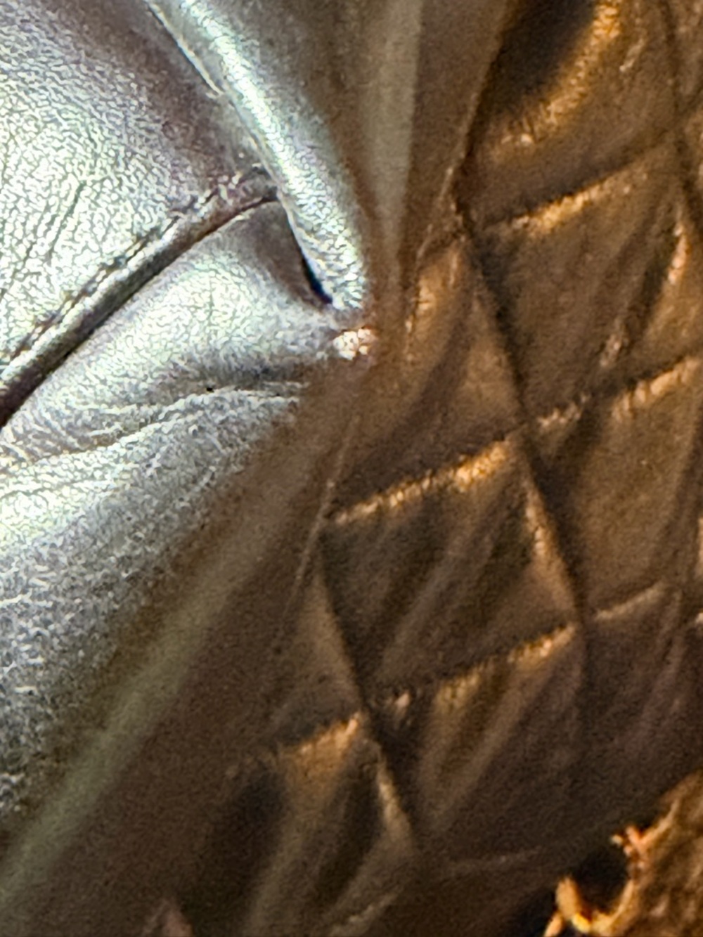 XL Vintage CHANEL Black Quilted Leather Tote with Gold Chain and CC Charm - Picture 13 of 17